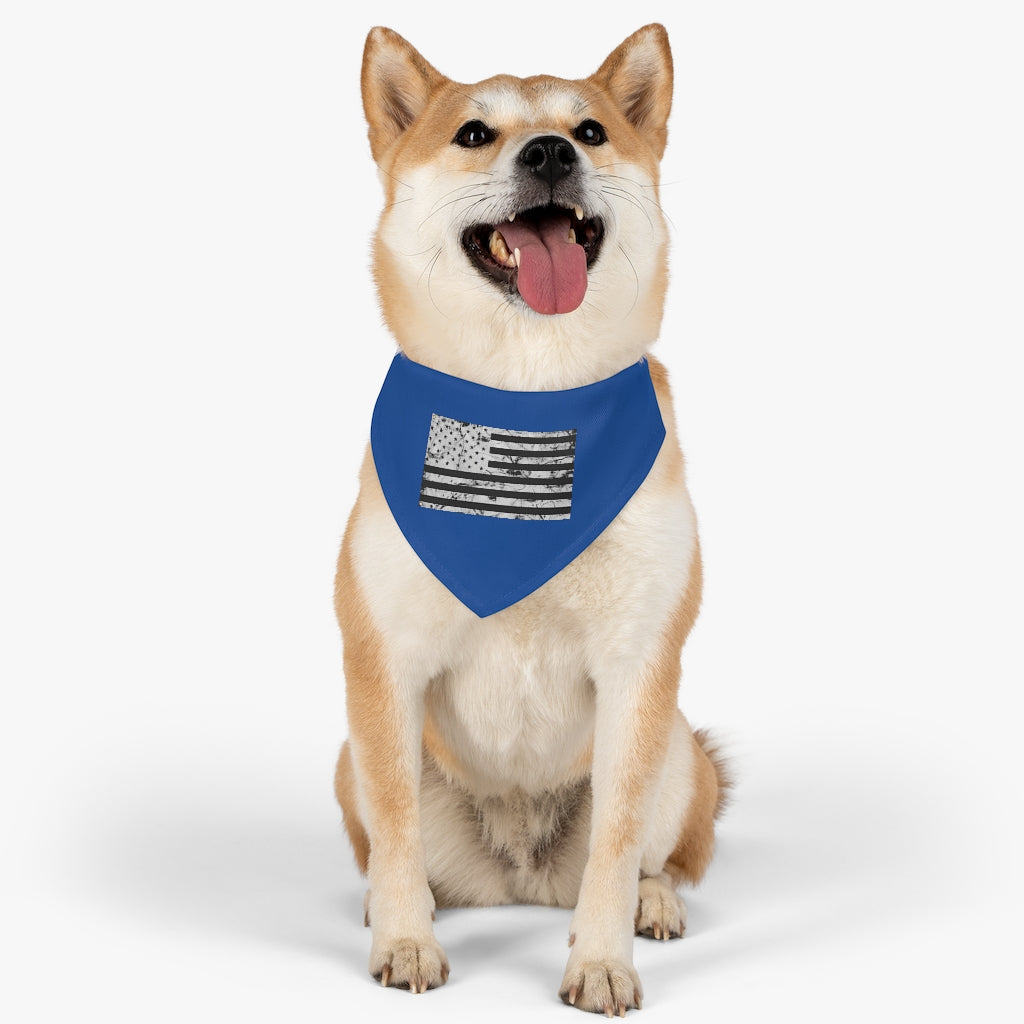 Distressed Flag Pet Bandana Collar