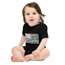 Load image into Gallery viewer, Baby Distressed Flag short sleeve one piece
