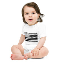 Load image into Gallery viewer, Baby Distressed Flag short sleeve one piece
