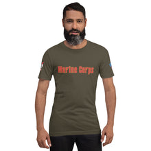 Load image into Gallery viewer, Marine Corps Soprono&#39;s font Short-sleeve unisex t-shirt
