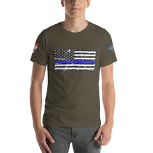 Load image into Gallery viewer, Thin Blue Line Short-sleeve unisex t-shirt
