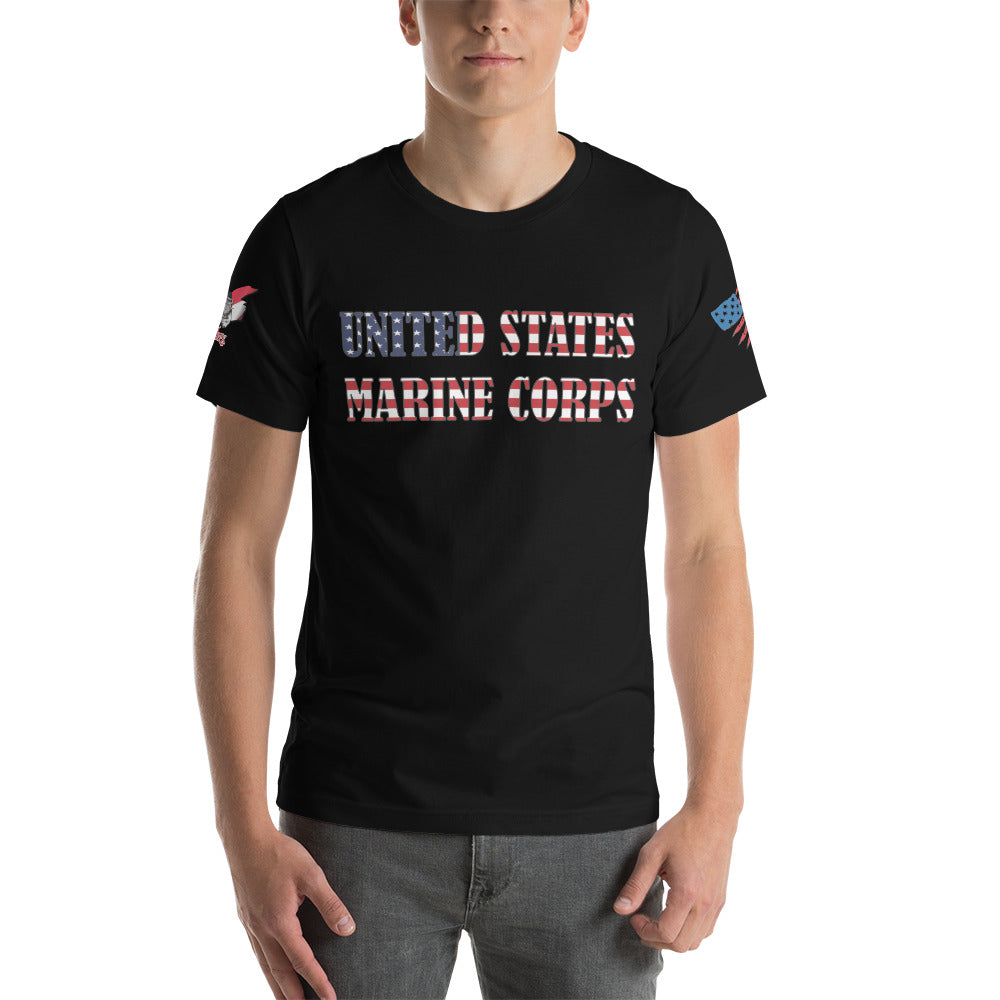 United States Marine Corps red, white, and blue Short-sleeve unisex t-shirt