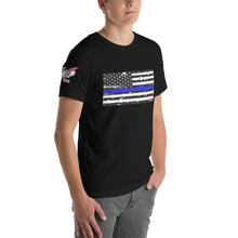 Load image into Gallery viewer, Thin Blue Line Short-sleeve unisex t-shirt
