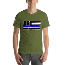 Load image into Gallery viewer, Thin Blue Line Short-sleeve unisex t-shirt
