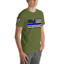 Load image into Gallery viewer, Thin Blue Line Short-sleeve unisex t-shirt
