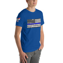 Load image into Gallery viewer, Thin Blue Line Short-sleeve unisex t-shirt
