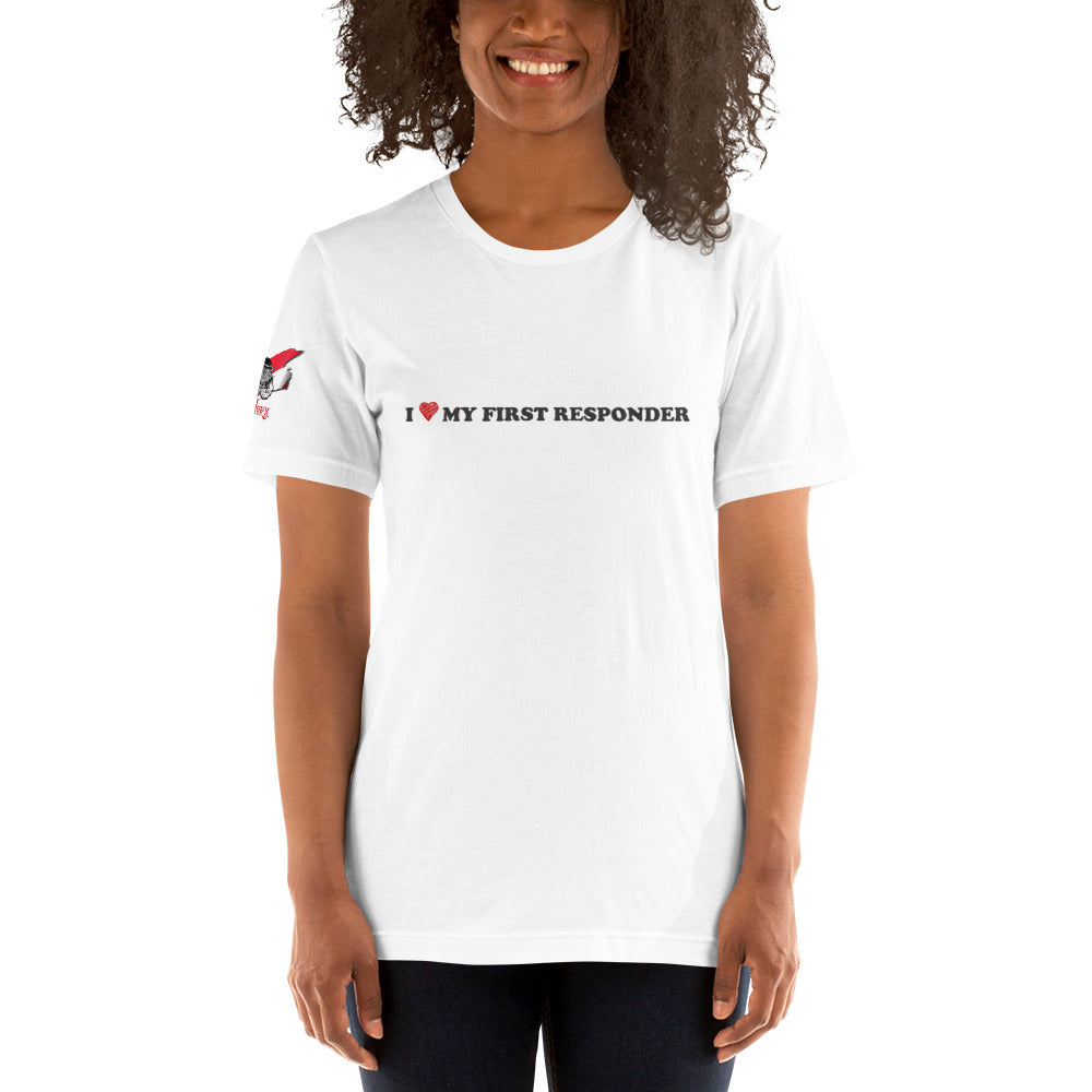 I Love My First Responder Short-Sleeve Unisex T-Shirt